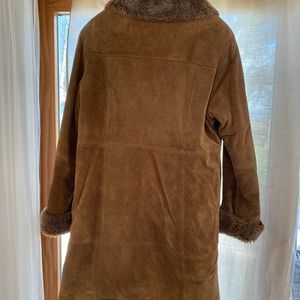 Vintage Bernardo Collection Brown Leather 3/4 length coat.